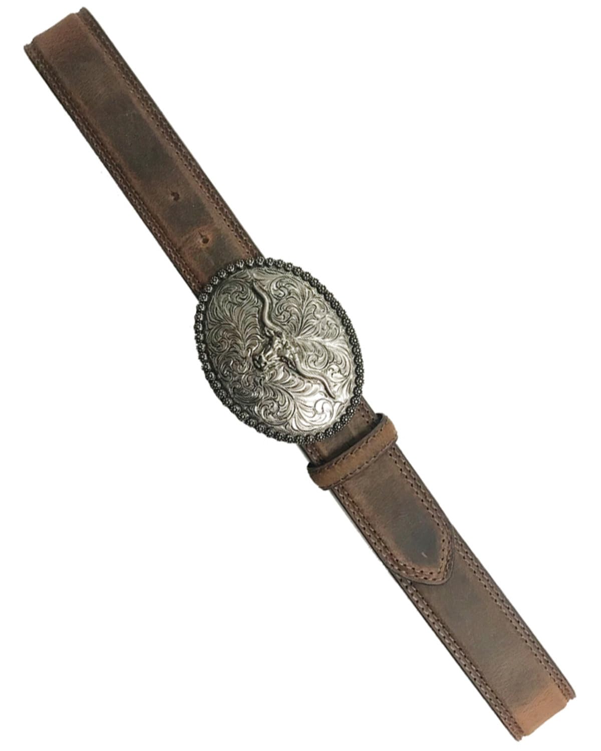 Cody James Men's Longhorn Berry Edge Buckle Belt Tan 42