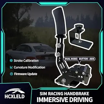 HCXLELD Sim Racing Handbrake, G29 G923 T300 Racing Wheel Compatible with PS4/PS5, G920 G923 TX Racing Wheel Compatible with XBOX Series X/S, XBOX One, and included table clamp