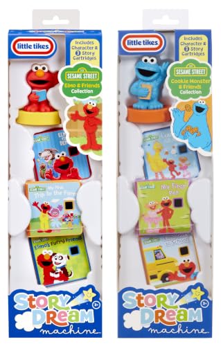 Little Tikes Story Dream Machine Sesame Street Cookie Monster & Elmo 2-Pack Story Collection Ages 3+