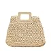FAIRYSAN Moderne Handtasche Sommer Stroh Tasche Küche Market Kunststoffkorb, Beige1, Einheitsgröße