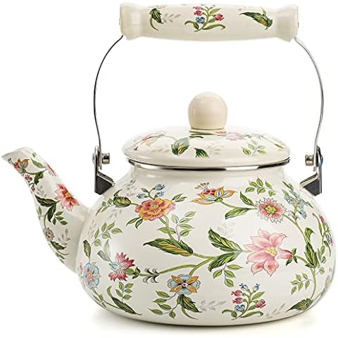 Jucoan 2.6 Quart Vintage Enamel Tea Kettle Cover