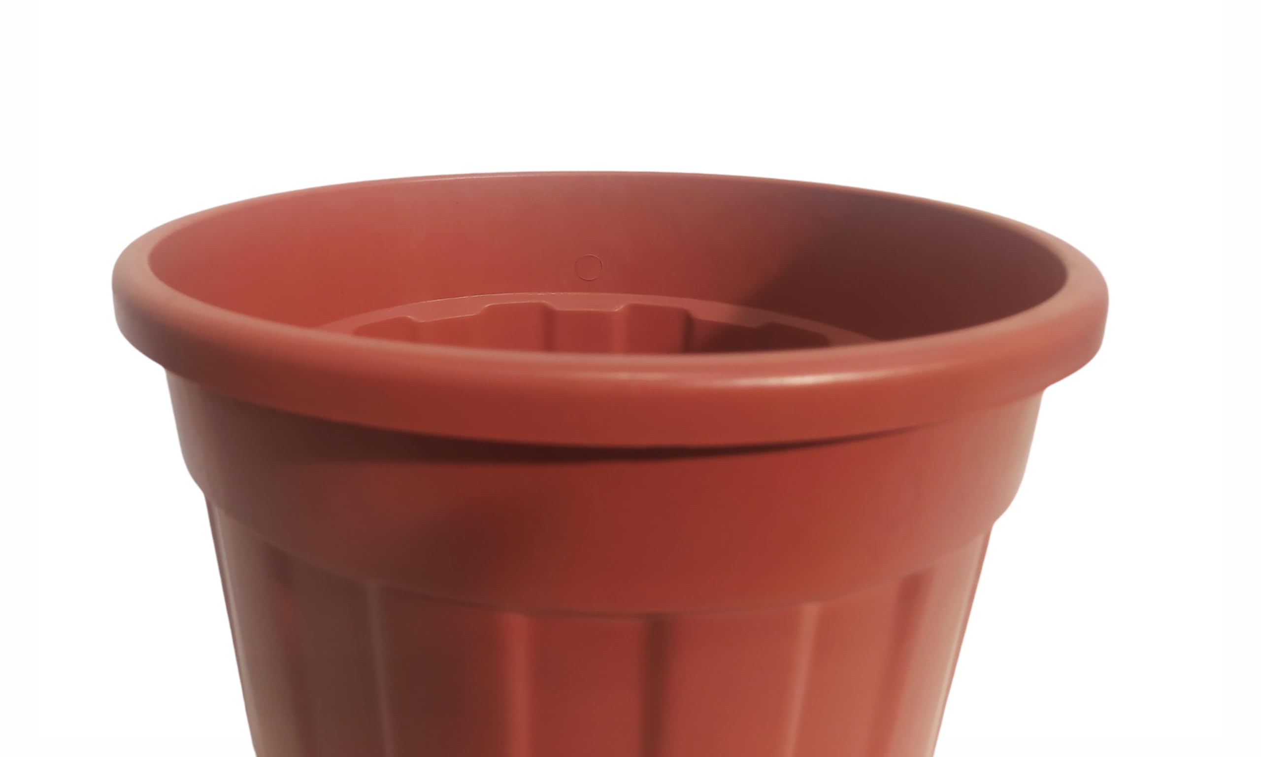 NG NICCOLAI VASO "COSMO" COLORE NERO O TERRACOTTA VARIE MISURE - PLASTICA RICICLATA E RICICLABILE - MADE IN ITALY (TERRACOTTA, 66/61x48(H) cm. - 110 LT)