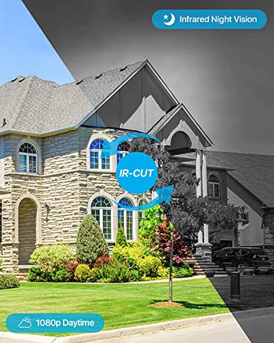 ZOSI 4 Stück 2MP 1080P Outdoor Video Überwachungskamera Set mit Netzteil und Videokabel, 1080P TVI HD BNC Ausgang, Für Ihnen und Außen, Zusatz Kamera für CCTV DVR System