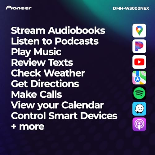 Image of Pioneer DMH-W3000NEX 6.8 inch Double Din Multimedia Digital Media Receiver, Wireless Apple CarPlay and Android Auto, Bluetooth, Backup Camera Compatible, Touchscreen, One Touch Navigation