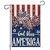 4th of july garden flags for outdoor patriotic american stars and stripes god bless america small summer yard decoration for independence memorial day outside decor 12×18 inch double sided  urban country home decor