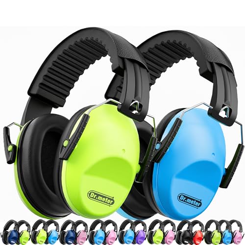 Dr.meter Noise Cancelling Headphones For Kids 2PACK, 27.4SNR Kids Ear Protection Ear Muffs for Toddler Hearing Protection, Noise Reduction Earmuffs for Monster Jam, Autism Sensory, Focus, Fireworks