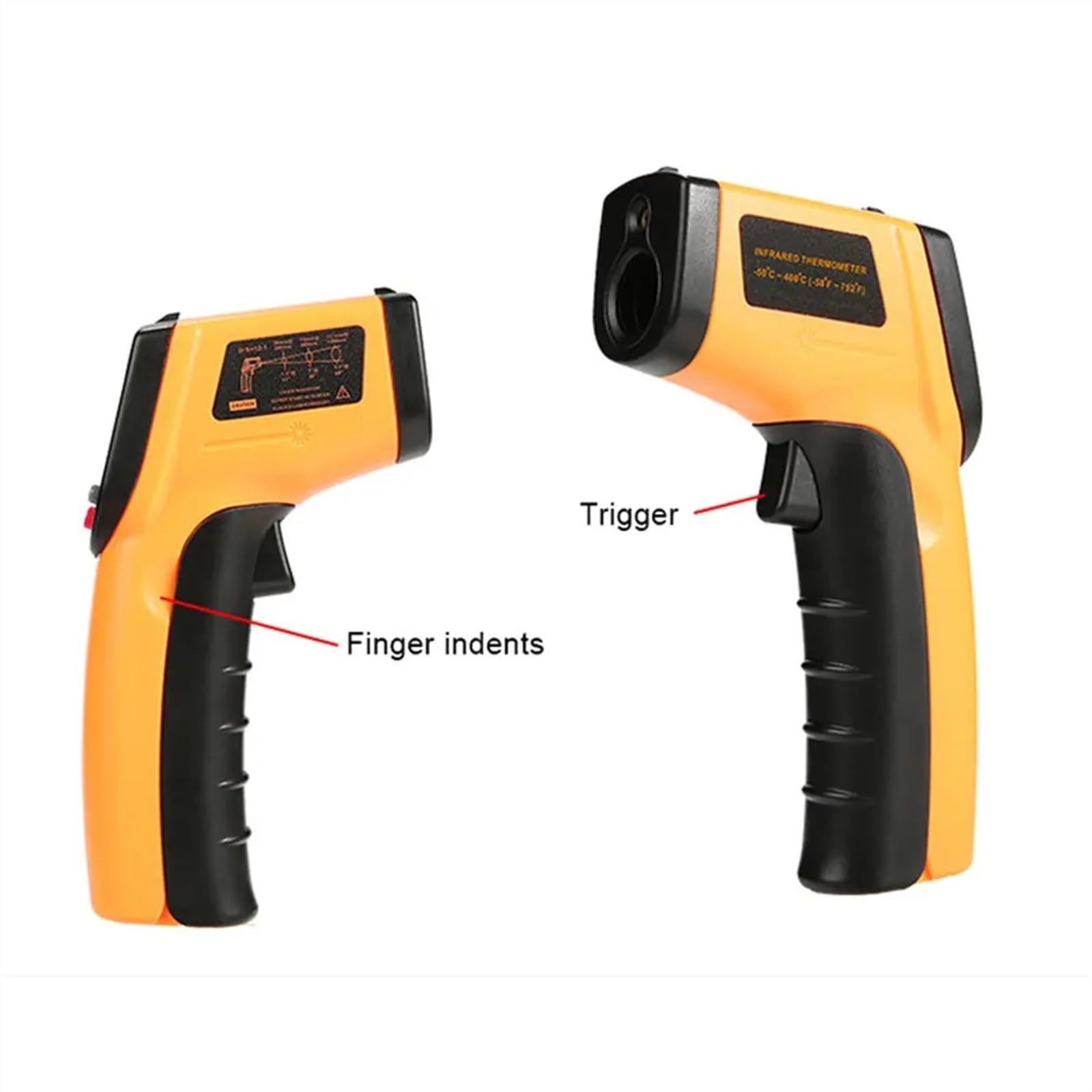 Termometro a infrarossi IR senza contatto portatile Pirometro laser LCD digitale Misuratore di temperatura superficiale Pistola Imager Retroilluminazione (Color : 2)