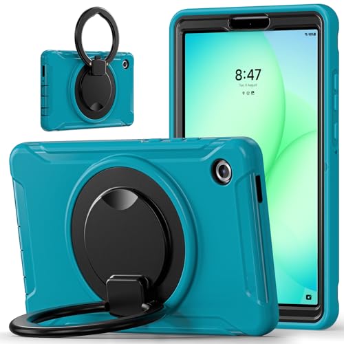 Coque Samsung Tab A11 antichoc enfant : fini les écrans brisés grâce au support rotatif bleu