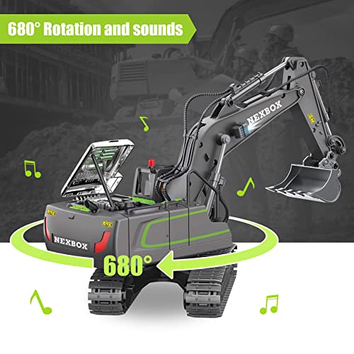 image for NEXBOX Toys for 4 6 Year Old Boys - Remote Control Excavator for 4-7 8