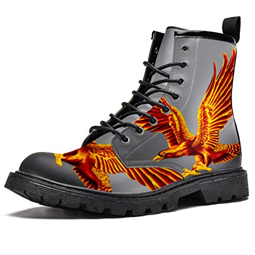 Boots for Men Golden Eagler Spread Wings Print Men's High Top Boots Outdoor Sneakers Custom Shoes Slip Resistant Warm Snow Boot