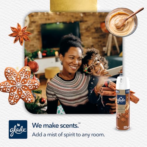 Glade Soft Mist Odor Fighting Aerosol Air Freshener, Cozy Gingerbread, 7.3oz, 6 count - image 5