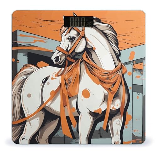 Báscula Digital de Baño con Pantalla LED Clara y Plataforma de Vidrio Templado