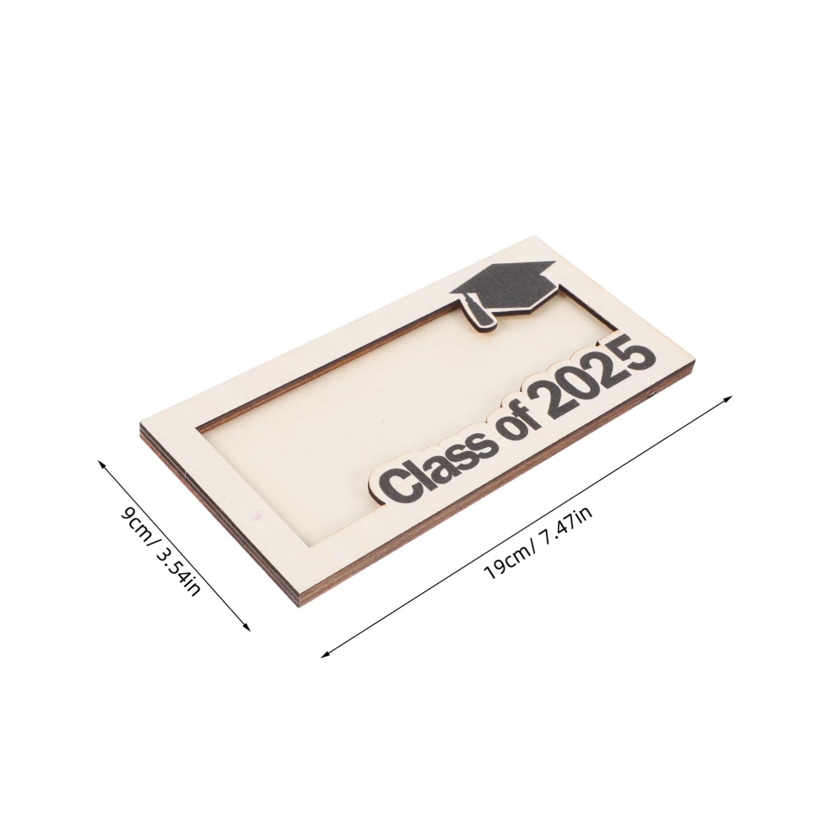 SHOWERORO Cute Graduation Card Holder Wooden Money Wallet for Women Desktop Business Card Organizer for Cash