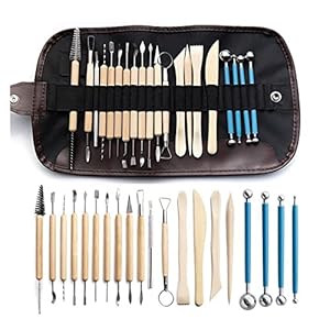 Multifunctioneel Polymeer Clay Tools Ball Stylus Dotting Tools for Pottery Sculpture Rock Painting Kit for Sculpture Aardewerk Sculpting Set voor kleiaardewerk, doe-het-zelf (Color : 20pcs)
