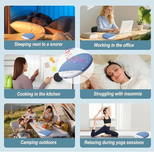 Image of Dreamwave Pillow Speaker Pillow for Sleeping, Ultra-Thin Bluetooth Sleep Speaker Under Pillow for Side Sleepers, 7-Day Battery Life, Private Bedtime Audio with Auto-Off Timer, Blue