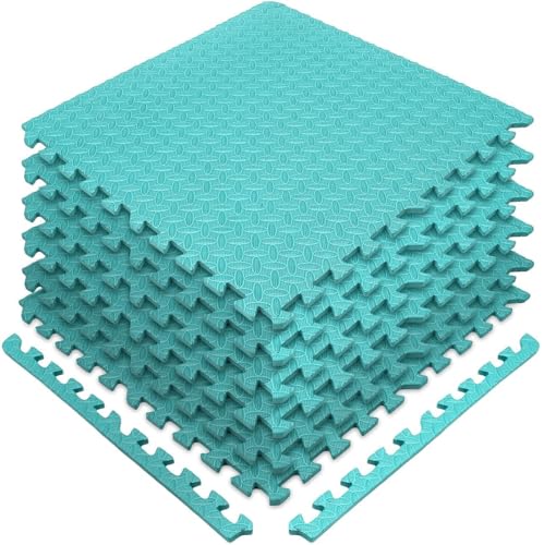 SIGNATRON Fitness Puzzle Mat, Gym Floor Mat, Exercise Mat, EVA Foam Interlocking Tiles, Flooring for Home Gym Equipment and Workouts, 12mm (1Pc - 4 Sq Ft)