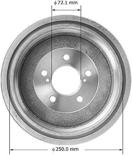 Image of Bendix Premium PDR0740 Rear Brake Drum for Chrysler Grand Voyager 2002, Town & Country 2002, Voyager 2002, Dodge Caravan 2003-2001, Grand Caravan 2003-2001
