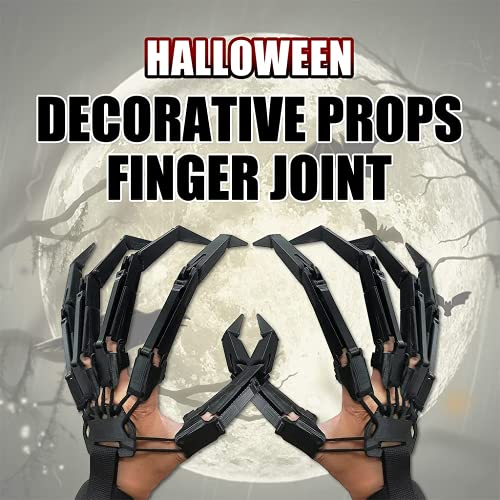 Dedos articulados de Halloween con extensor de garras y guantes de esqueleto 8