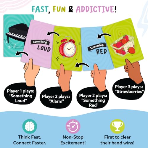 Image of Skillmatics Card Game - Crossover, Fast-Paced Connection Cards for Kids, Teens & Adults, Quick Thinking, Fun Family Game Night & Party Favourite, Gift for Ages 7, 8, 9 & Up, 2-8 Players