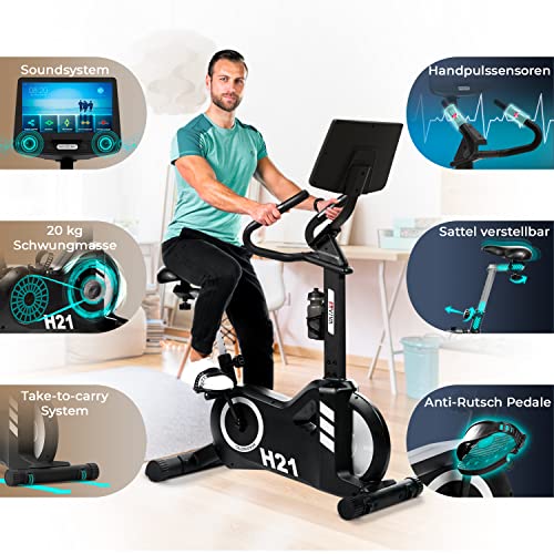 AsVIVA Heimtrainer & Ergometer H21 Pro Wi-Fi I Integrierter Fitnesscomputer I Take-to-Carry System I Elektrisch… – Bild 5