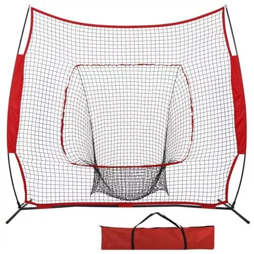 Venbytech for 7'×7' Softball Baseball Practice Net Hitting Batting Portable with Bag