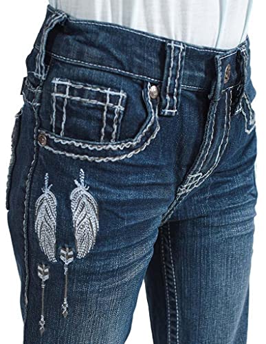 Cowgirl Tuff Western Jeans Girls Fly Bootcut 9 Reg Medium Wash GJFLYG2