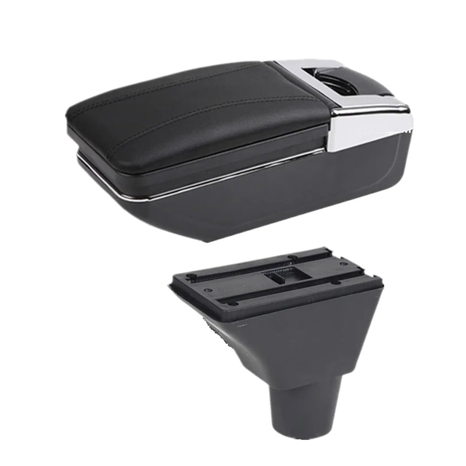Umdjju A2 Black Line No Usb For Sandero For Stepway For Dacia For Logan 2 Car Armrest Box Storage Retrofit Accessories Car Centre Console Armrest Box(A2 Black Line No Usb)
