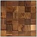 wodewa 3D Revêtement Mural Bois Adhesif Noyer 30x30cm Parement Bois Lambris Plaquette de Parement Intérieur Panneaux Muraux decoration murale interieur