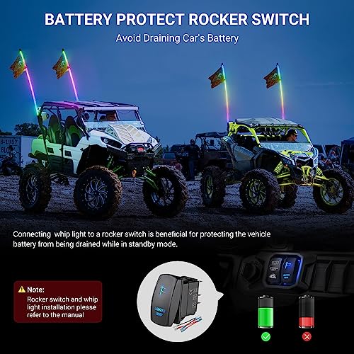 Ehaho LX-WL-OP-3FT-2 2Pcs 3Ft Whip Lights For Utv Atv thumb #5