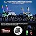 Ehaho 6FT Whip Lights for UTV ATV with Spring Base, Tripled Brighter Led Whip Light 3 Flags, Spiral Chasing Lighted Antenna Whip with APP & Remote Control for RZR SXS Can-Am
