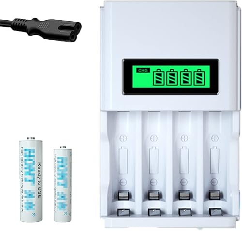 Miniatura 7 de Nimh Cargador de batería, cargador de batería AA, cargador de batería AA AAA, cargador de batería inteligente con 4 cargadores de batería