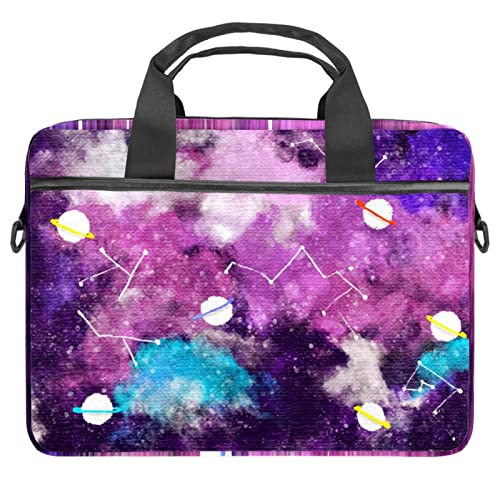 Sac à bandoulière pour ordinateur 13 à 14.5 pouces galaxie aquarelle
