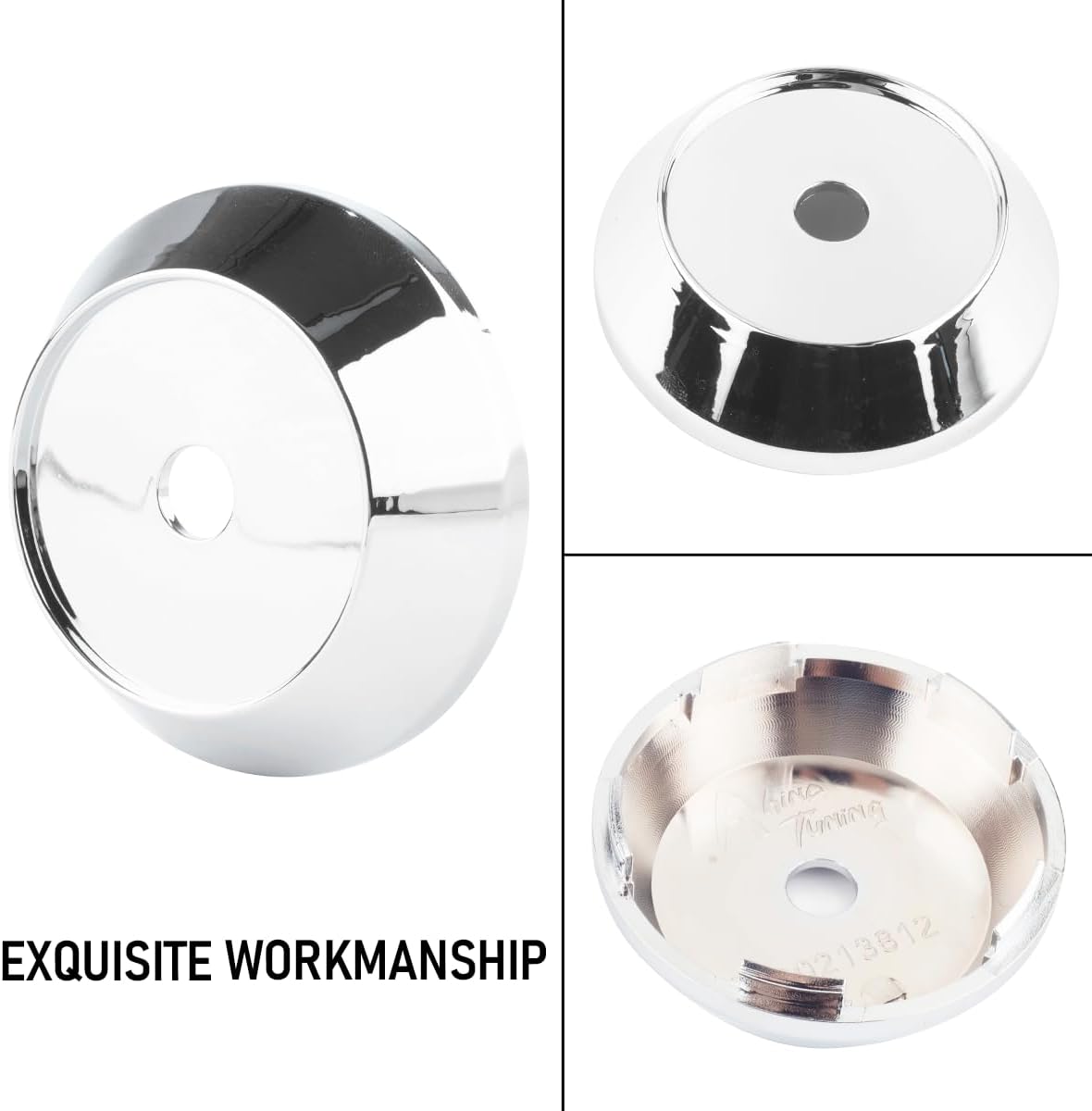 RTrhinoTuning 4PCS 65mm Wheel Center Caps for Wheel Rim Center Cover OD: 2.56"(65 mm) ID: 2.36"(60 mm) Sliver