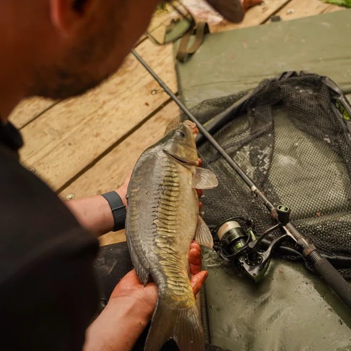 Kit de pesca gruesa para orilla y embalse con caña de grafito de 10 pies y carrete completo
