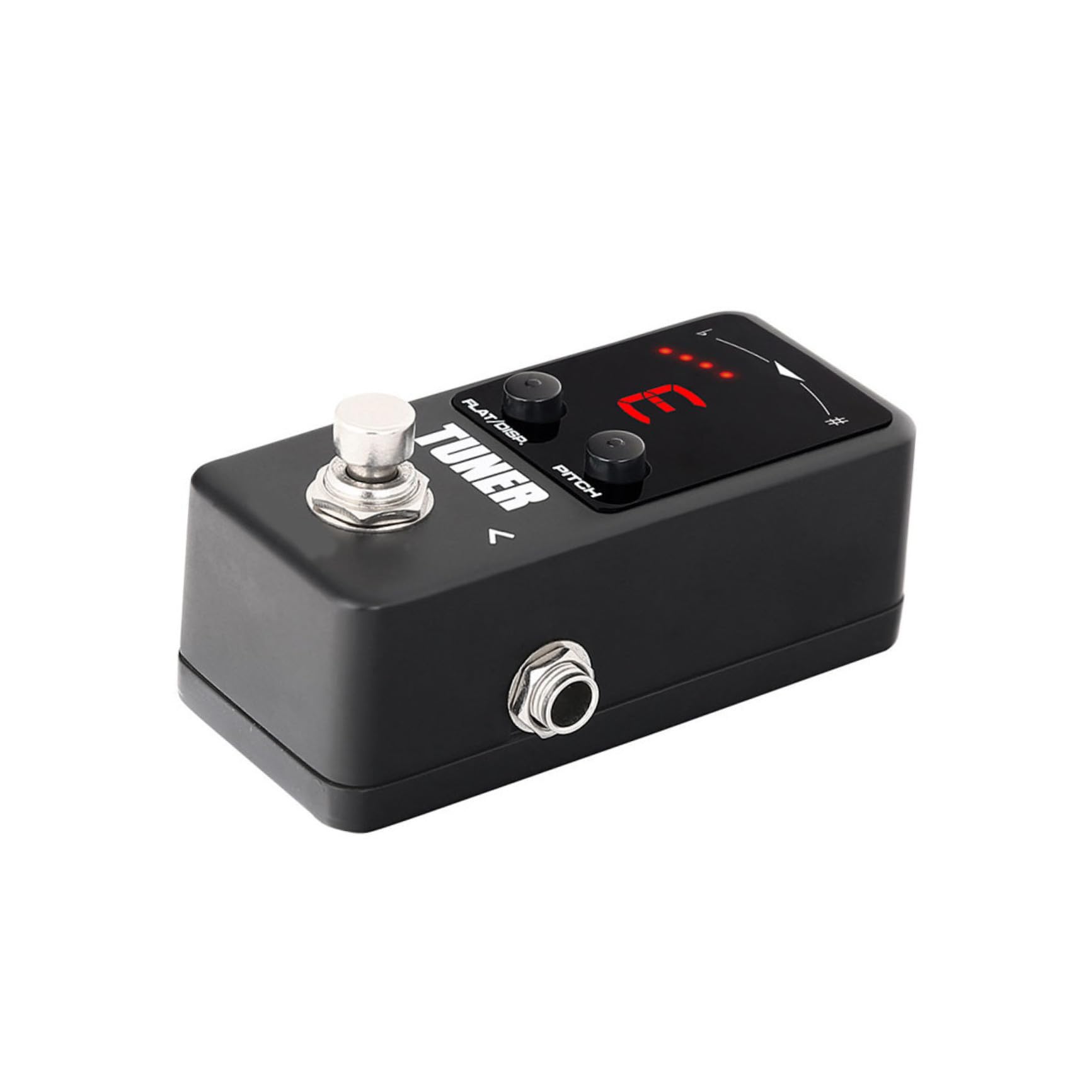 Accordeur de Guitare Électrique Noir en Aluminium, Réglage Précis | Format Mini, Alimentation 9 V, Impédance D’entrée 1 Mω et Sortie 10 Kω