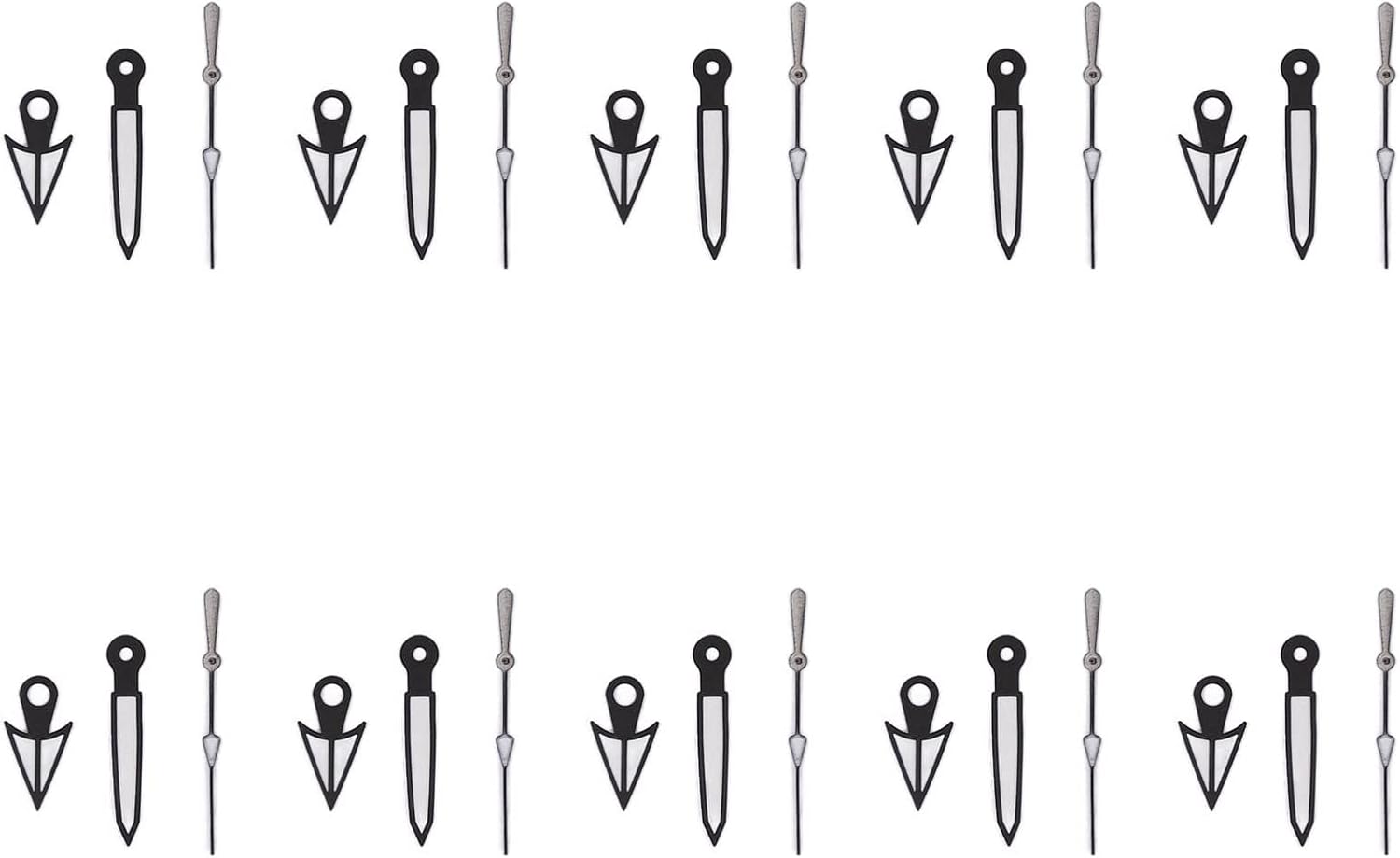 DAUERHAFT Watch Hands Hour Minute Second, Metal Modified Watch Hands Professional Long Lasting 10pcs Portable for NH35(SK‑23)