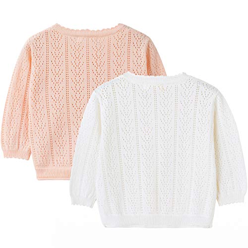 Simplee Kids Baby Girl Thin Sweater Solid Cardigans Baby Girls Long Sleeve Coat Cardigan For Spring 2-3 Years #TOP1