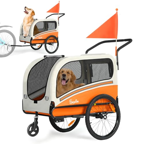 Sepnine 2-in-1 Dog Bike Trailer