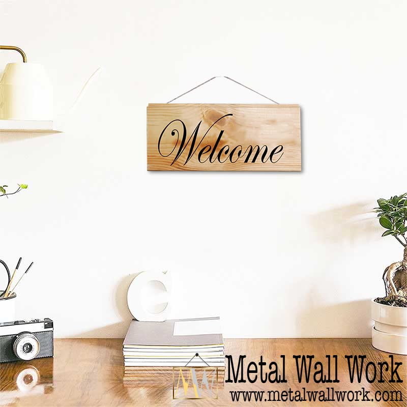 Loops n knots Name Plate For Home Entrance Door/Wooden plank/Name