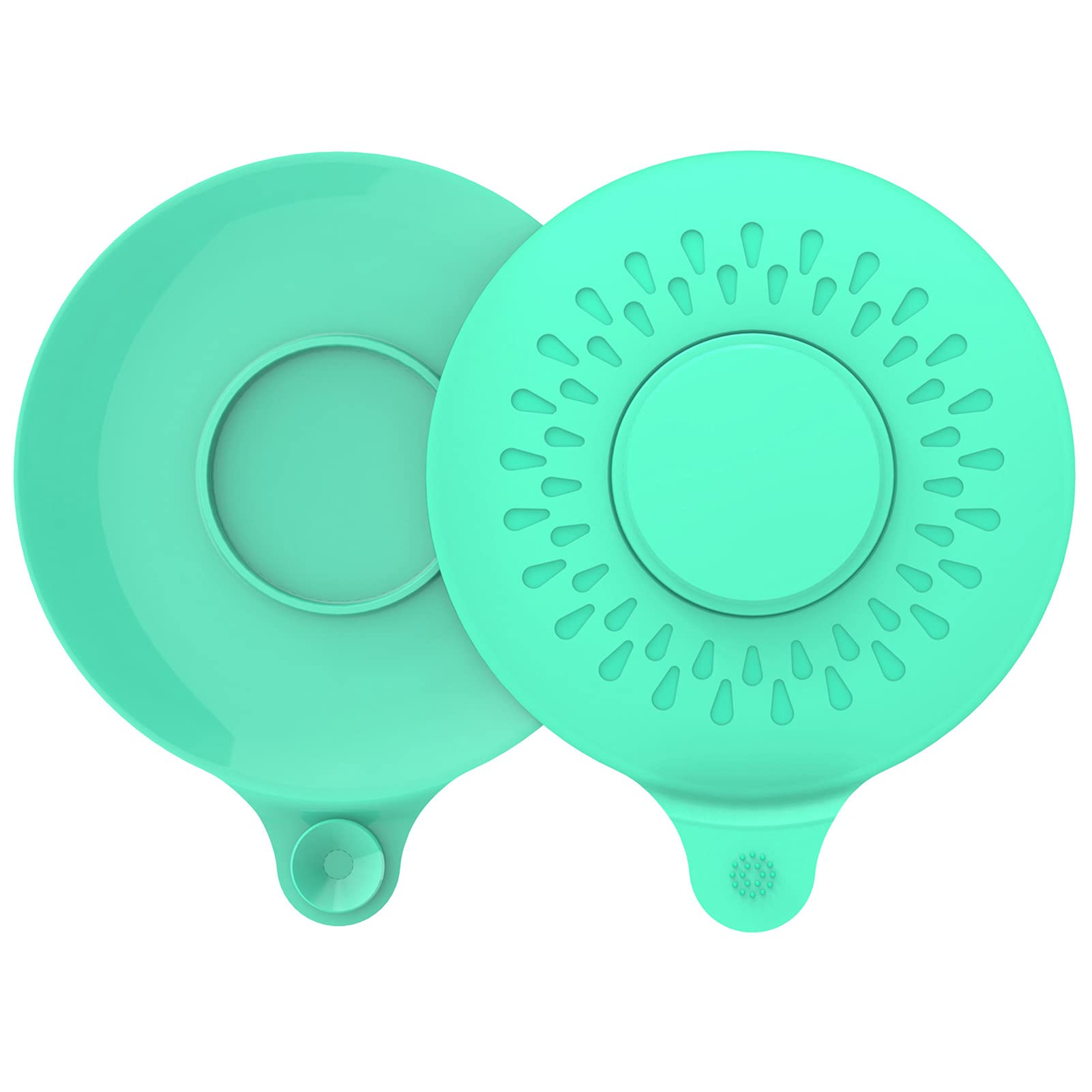Tappo Di Scarico Universale Tappo Per Vasca Bagno in Silicone Coperchio Per Trappola D'acqua Per Cucina E Bagno, Coperchio Per Scarico A Pavimento Multifunzione Resistente Agli Odori,Verde,2 Pack