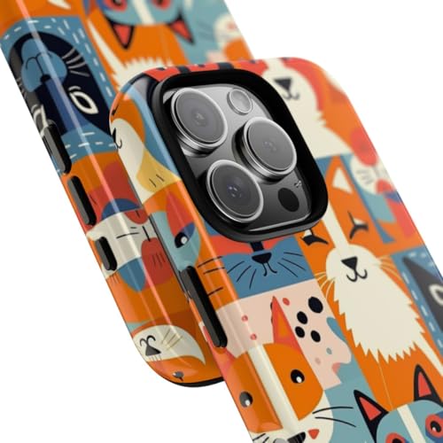 Coque iPhone 16 Pro chat coloré antichoc à finition brillante - 2