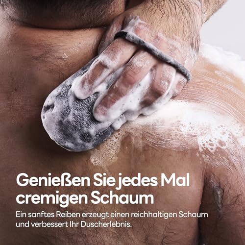 Seifenspender-Tasche mit Rauer & Sanfter Peeling-Oberfläche, Netzbeutel für Seifenstücke zur Körperreinigung, Waschbeutel mit Griff für Dusche und Bad (2er Pack)