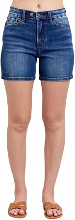 Judy Blue High Rise Adjustable Button Dad Shorts