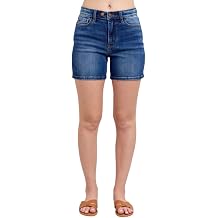 Judy Blue High Rise Adjustable Button Dad Shorts