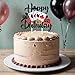 Casino Cake Topper, Happy Birthday Cake Topper Casino Theme Poker Chips Player Cake Decorations for Las Vegas Casino Night Theme Birthday Gambling Party Supplies