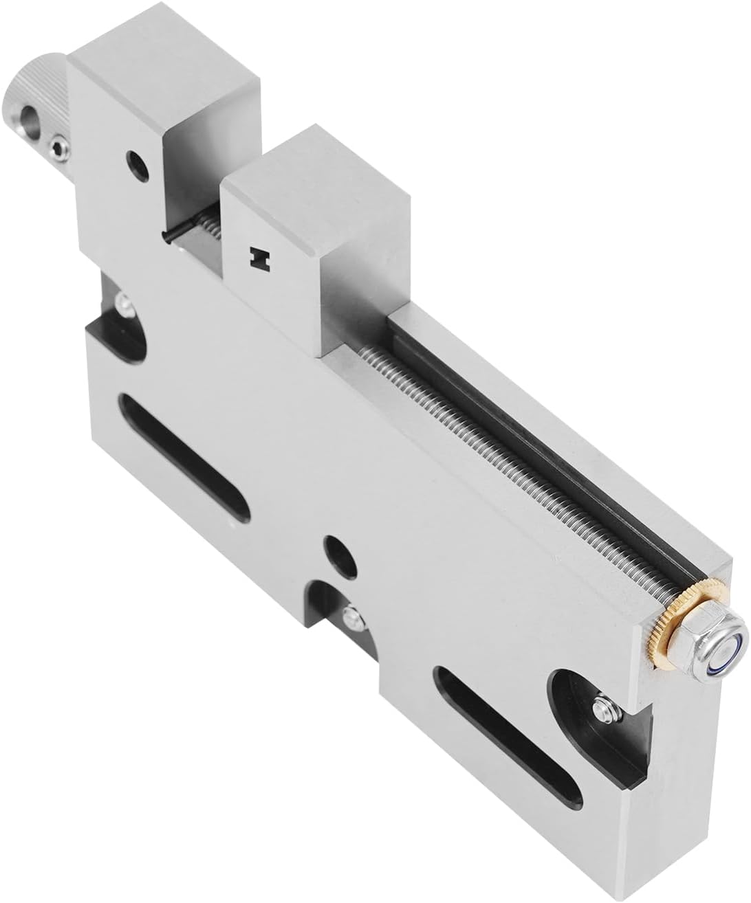 Wire Cut EDM 4'' Vise Precision Stainless Steel Fixture for CNC Wire EDM & Wire Milling Machines Adjustable, 3kg Load Capacity W/Wrench & Storage Box
