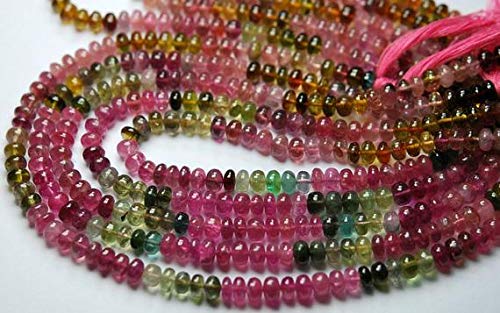 Tourmaline multicolore en perles lisses calibrées pour éviter les irrégularités de vos bijoux