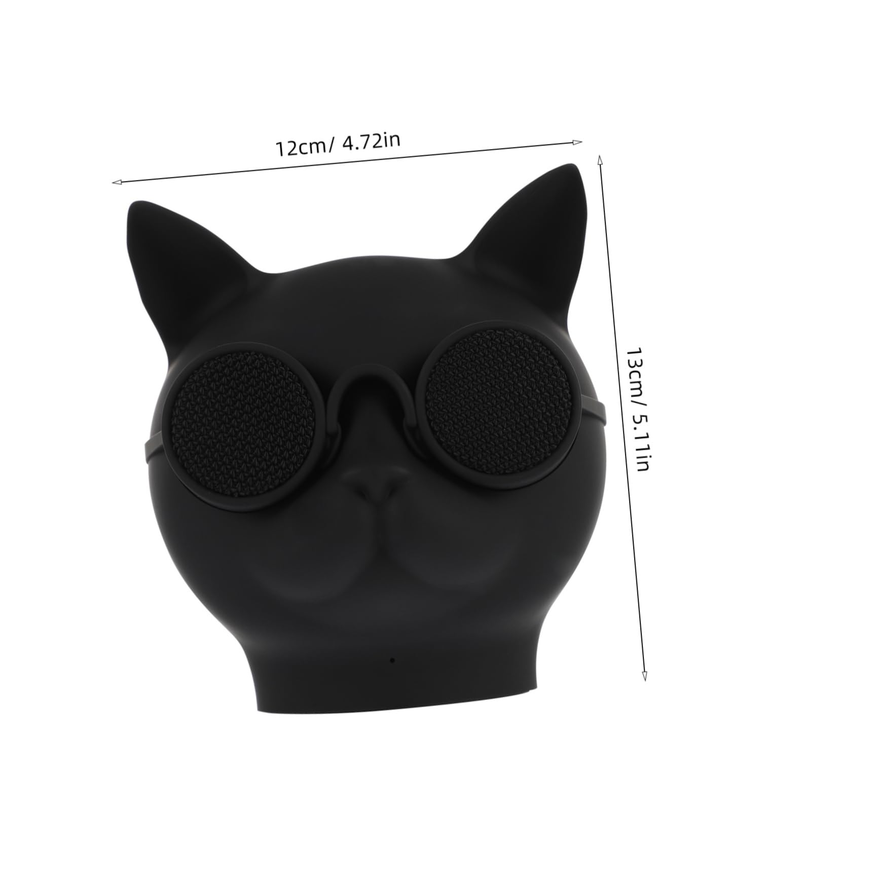 Mini-enceinte Portable Tête de Chat sans Fil 1500 Mah Plastique Noir