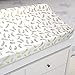 American Baby Company Heavenly Soft Chenille Fitted Contoured Changing Pad Cover, Sparkle Gold Feather on Solid White, for Boys and Girls, 35x17x5 Inch (Pack of 1)