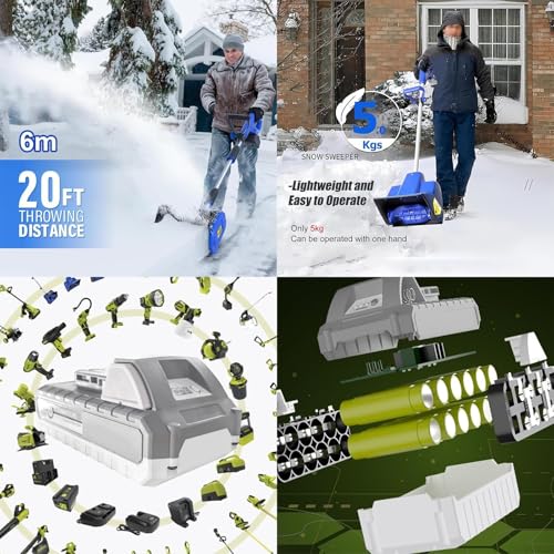 Souffleuse à neige sans fil avec 2 batteries et chargeur inclus - 3